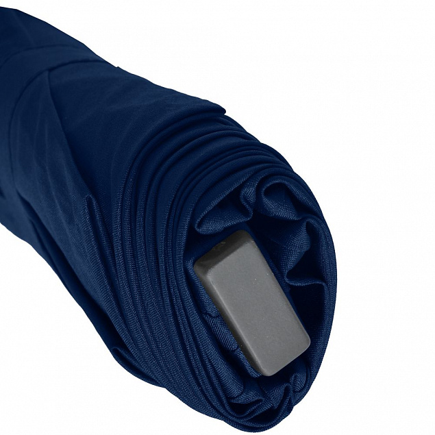 Зонт складной Mini Hit Flach, темно-синий с логотипом в Балашихе заказать по выгодной цене в кибермаркете AvroraStore