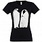 Футболка женская Like a Penguin, черная с логотипом в Балашихе заказать по выгодной цене в кибермаркете AvroraStore