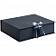 Коробка на лентах Tie Up, синяя с логотипом в Балашихе заказать по выгодной цене в кибермаркете AvroraStore