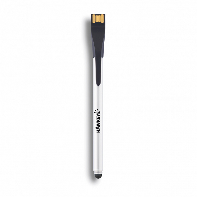 Ручка-стилус Point | 01 с флешкой на 4 ГБ, черный с логотипом в Балашихе заказать по выгодной цене в кибермаркете AvroraStore