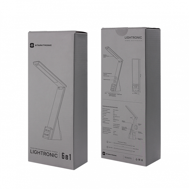 Многофункциональная лампа 6 в 1,  Lightronic (черный) с логотипом в Балашихе заказать по выгодной цене в кибермаркете AvroraStore
