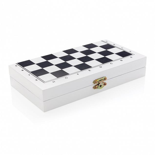 Набор настольных игр 3-в-1 в деревянной коробке FSC® с логотипом в Балашихе заказать по выгодной цене в кибермаркете AvroraStore