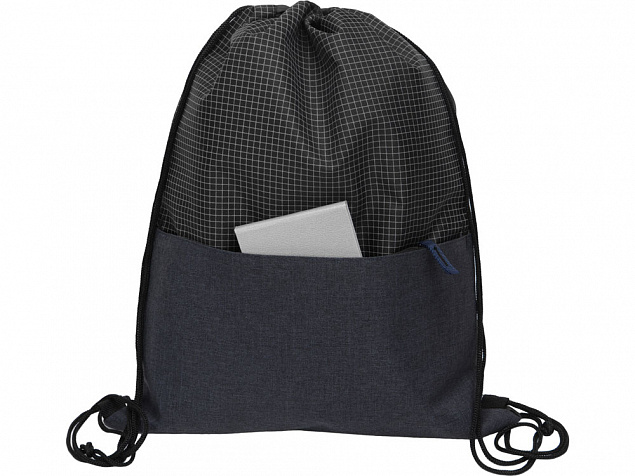 Рюкзак-мешок Reflex со светоотражающим эффектом, синий с логотипом в Балашихе заказать по выгодной цене в кибермаркете AvroraStore