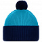 Шапка Snappy, бирюзовая с синим с логотипом в Балашихе заказать по выгодной цене в кибермаркете AvroraStore