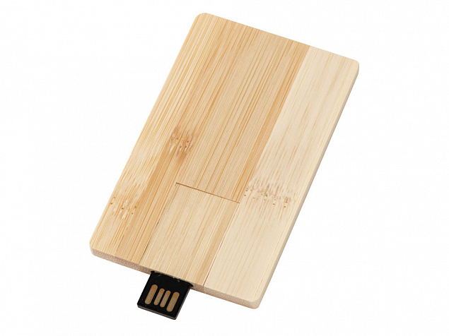 USB 2.0- флешка на 32 Гб «Bamboo Card» с логотипом в Балашихе заказать по выгодной цене в кибермаркете AvroraStore