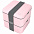 Ланчбокс MB Square, розовый с логотипом в Балашихе заказать по выгодной цене в кибермаркете AvroraStore