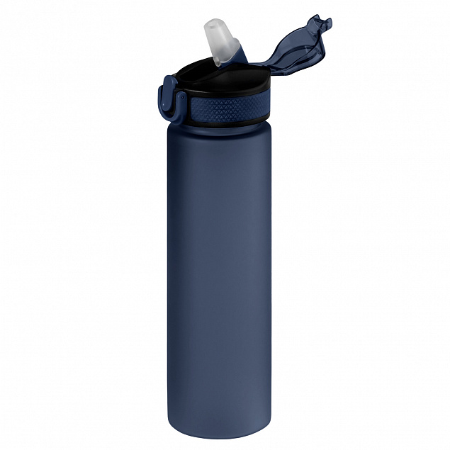 Спортивная бутылка для воды, Flip, 700 ml, синяя с логотипом в Балашихе заказать по выгодной цене в кибермаркете AvroraStore