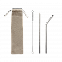 Набор многоразовых трубочек Оnlycofer white (стальной) с логотипом в Балашихе заказать по выгодной цене в кибермаркете AvroraStore