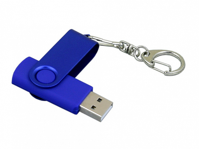 USB 2.0- флешка промо на 32 Гб с поворотным механизмом и однотонным металлическим клипом с логотипом в Балашихе заказать по выгодной цене в кибермаркете AvroraStore