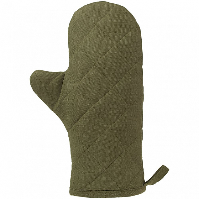 Прихватка-рукавица детская «Младший шеф», темно-зеленая с логотипом в Балашихе заказать по выгодной цене в кибермаркете AvroraStore