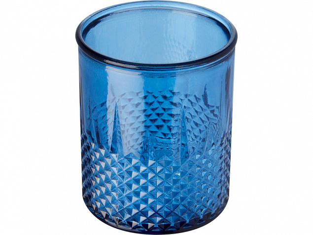 Подставка для чайной свечи из переработанного стекла Estrel, синий прозрачный с логотипом в Балашихе заказать по выгодной цене в кибермаркете AvroraStore
