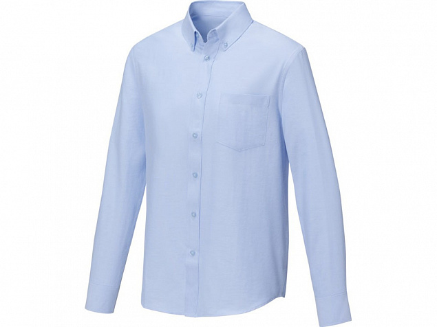 Pollux Мужская рубашка с длинными рукавами, светло-синий с логотипом в Балашихе заказать по выгодной цене в кибермаркете AvroraStore