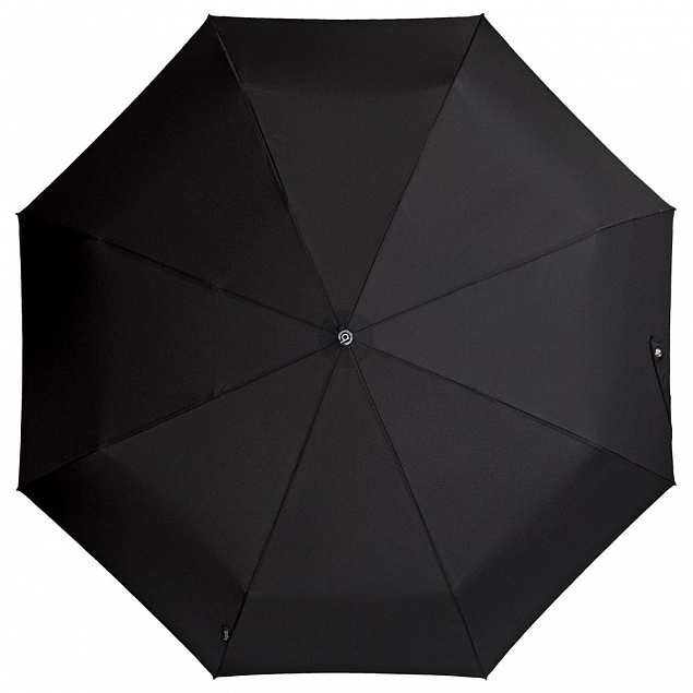 Складной зонт Gran Turismo, черный с логотипом в Балашихе заказать по выгодной цене в кибермаркете AvroraStore