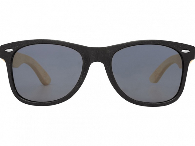 Sun Ray очки с бамбуковой оправой, черный с логотипом в Балашихе заказать по выгодной цене в кибермаркете AvroraStore