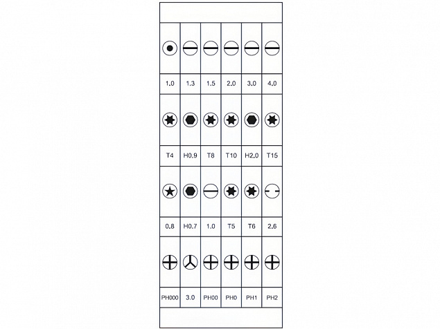 Отвертка с набором из 24 насадок «Bits» с логотипом в Балашихе заказать по выгодной цене в кибермаркете AvroraStore