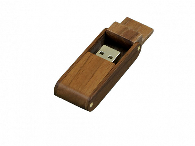 USB 2.0- флешка на 64 Гб прямоугольной формы с раскладным корпусом с логотипом в Балашихе заказать по выгодной цене в кибермаркете AvroraStore