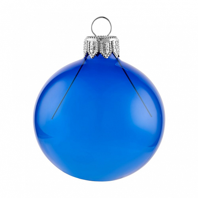 Елочный шар Gala Night в коробке, синий, 6 см с логотипом в Балашихе заказать по выгодной цене в кибермаркете AvroraStore