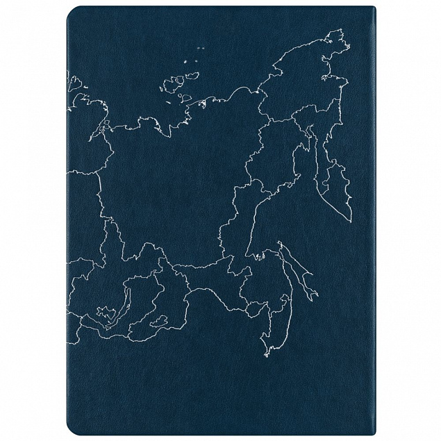 Ежедневник «Открывая Россию», синий с логотипом в Балашихе заказать по выгодной цене в кибермаркете AvroraStore