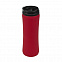 Термокружка FLOCK;  450 мл; красный; пластик/металл с логотипом в Балашихе заказать по выгодной цене в кибермаркете AvroraStore