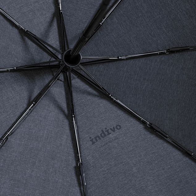 Складной зонт rainVestment, темно-синий меланж с логотипом в Балашихе заказать по выгодной цене в кибермаркете AvroraStore