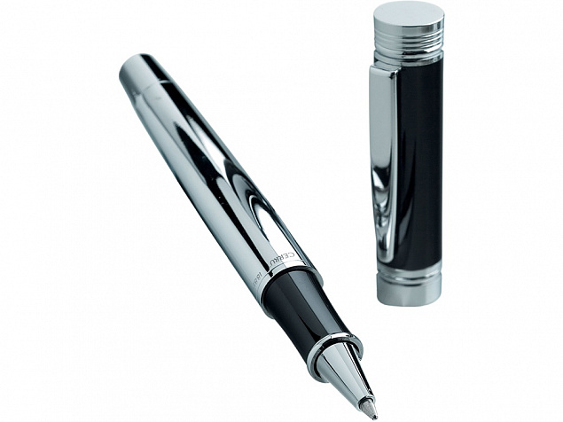 Ручка роллер Zoom Black с логотипом в Балашихе заказать по выгодной цене в кибермаркете AvroraStore