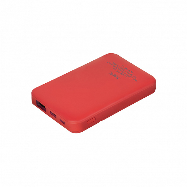 Внешний аккумулятор с подсветкой, Skyline, 5000 mAh, красный с логотипом в Балашихе заказать по выгодной цене в кибермаркете AvroraStore