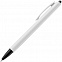 Ручка шариковая Tick, белая с черным с логотипом в Балашихе заказать по выгодной цене в кибермаркете AvroraStore