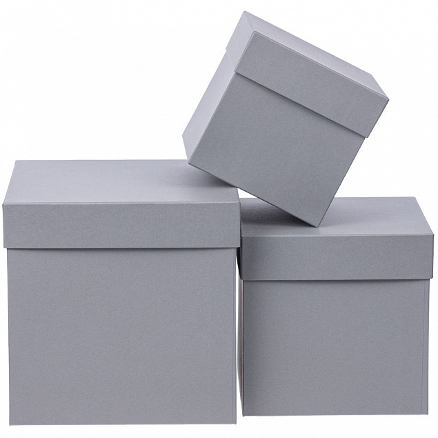 Коробка Cube M, серая с логотипом в Балашихе заказать по выгодной цене в кибермаркете AvroraStore