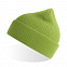 Шапка NELSON в рубчик с отворотом,100%  органический хлопок, зеленое яблоко с логотипом в Балашихе заказать по выгодной цене в кибермаркете AvroraStore