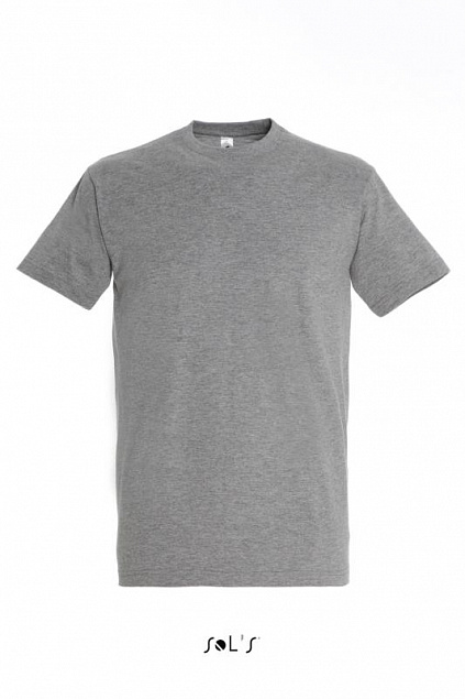 Фуфайка (футболка) IMPERIAL мужская,Серый меланж 3XL с логотипом в Балашихе заказать по выгодной цене в кибермаркете AvroraStore