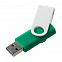 Флешка Twist Color, зеленая с белым, 16 Гб с логотипом в Балашихе заказать по выгодной цене в кибермаркете AvroraStore