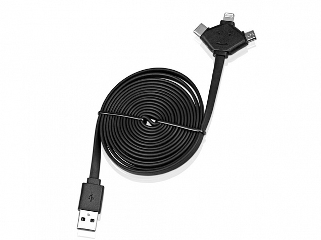 USB-переходник XOOPAR W CABLE 3 в 1  с логотипом в Балашихе заказать по выгодной цене в кибермаркете AvroraStore