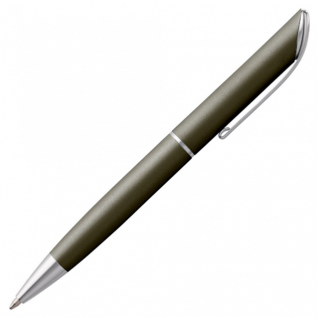 Ручка шариковая Glide, темно-серая с логотипом в Балашихе заказать по выгодной цене в кибермаркете AvroraStore