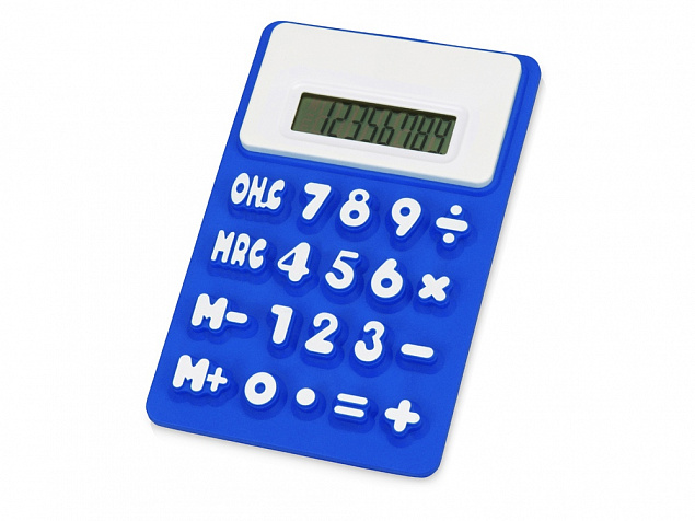 Калькулятор Splitz, ярко-синий с логотипом в Балашихе заказать по выгодной цене в кибермаркете AvroraStore