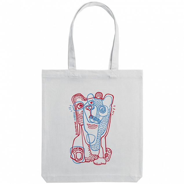 Холщовая сумка «Биполярный медведь», молочно-белая с логотипом в Балашихе заказать по выгодной цене в кибермаркете AvroraStore