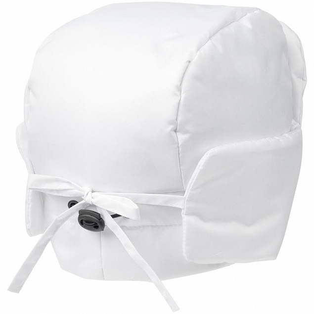 Шапка-ушанка Shelter, белая с логотипом в Балашихе заказать по выгодной цене в кибермаркете AvroraStore