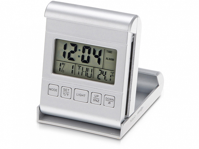 Часы складные с датой и термометром с логотипом в Балашихе заказать по выгодной цене в кибермаркете AvroraStore