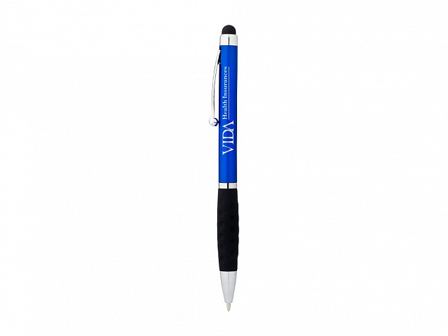Ручка-стилус шариковая Ziggy синие чернила, синий/черный с логотипом в Балашихе заказать по выгодной цене в кибермаркете AvroraStore