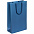 Пакет бумажный «Блеск», средний, синий с логотипом в Балашихе заказать по выгодной цене в кибермаркете AvroraStore