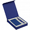 Коробка Latern для аккумулятора 5000 мАч и ручки, синяя с логотипом в Балашихе заказать по выгодной цене в кибермаркете AvroraStore