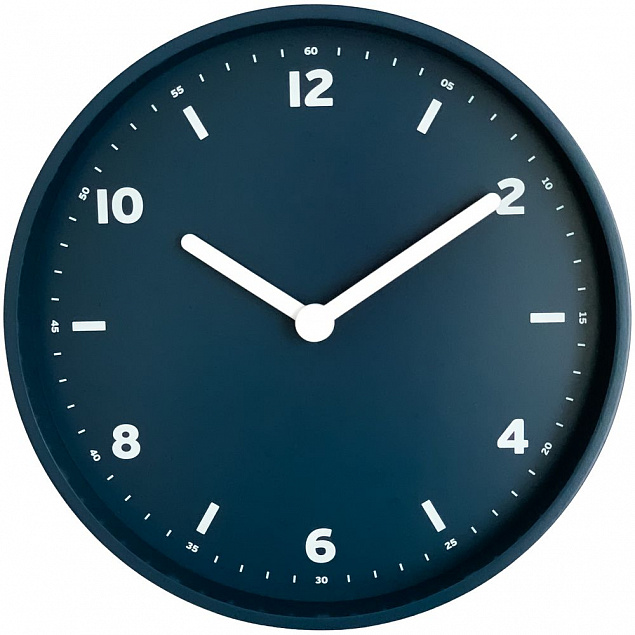 Часы настенные Kipper, синие с логотипом в Балашихе заказать по выгодной цене в кибермаркете AvroraStore