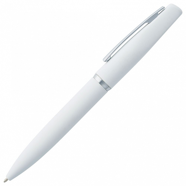 Ручка шариковая Bolt Soft Touch, белая с логотипом в Балашихе заказать по выгодной цене в кибермаркете AvroraStore