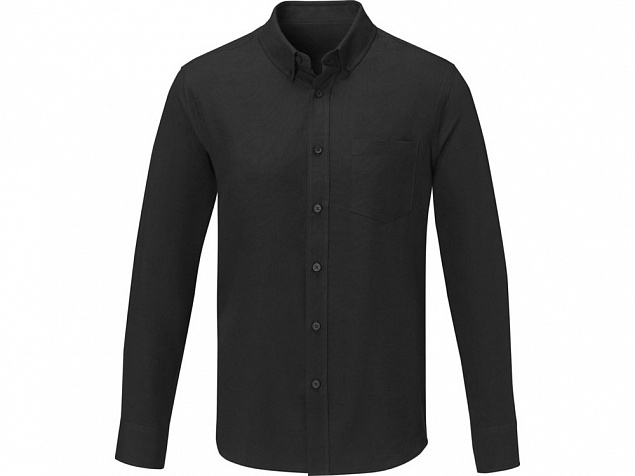 Pollux Мужская рубашка с длинными рукавами, черный с логотипом в Балашихе заказать по выгодной цене в кибермаркете AvroraStore