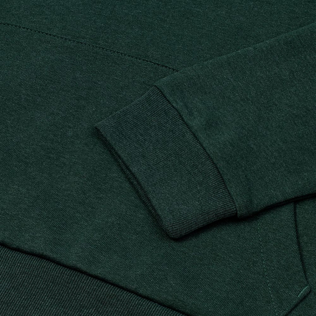 Толстовка с капюшоном унисекс Hoodie, темно-зеленый меланж с логотипом в Балашихе заказать по выгодной цене в кибермаркете AvroraStore