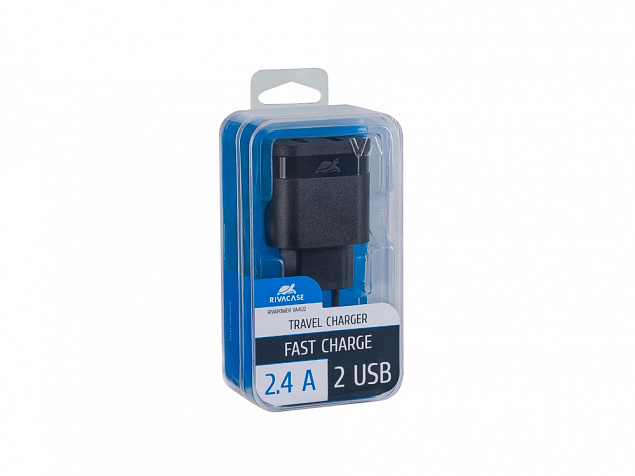 Сетевое зарядное устройство, 2 USB/2.4 A с логотипом в Балашихе заказать по выгодной цене в кибермаркете AvroraStore