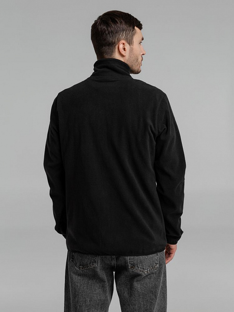 Куртка флисовая мужская TWOHAND черная с логотипом в Балашихе заказать по выгодной цене в кибермаркете AvroraStore