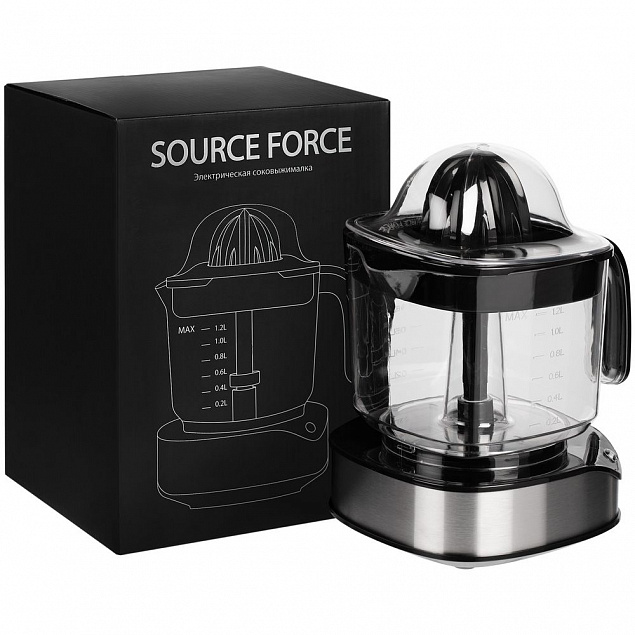 Электрическая соковыжималка для цитрусовых Source Force, серебристо-черная с логотипом в Балашихе заказать по выгодной цене в кибермаркете AvroraStore