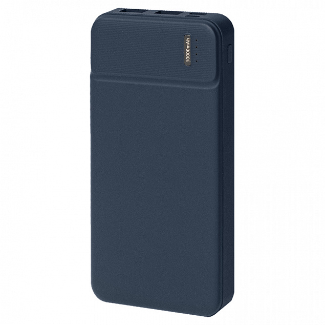 Универсальный аккумулятор OMG Flash 10 (10000 мАч) с подсветкой и soft touch,синий,13,7х6,87х1,55 мм с логотипом в Балашихе заказать по выгодной цене в кибермаркете AvroraStore