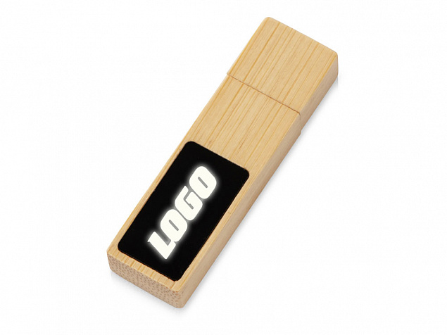 USB 2.0- флешка на 32 Гб c подсветкой логотипа «Bamboo LED» с логотипом в Балашихе заказать по выгодной цене в кибермаркете AvroraStore