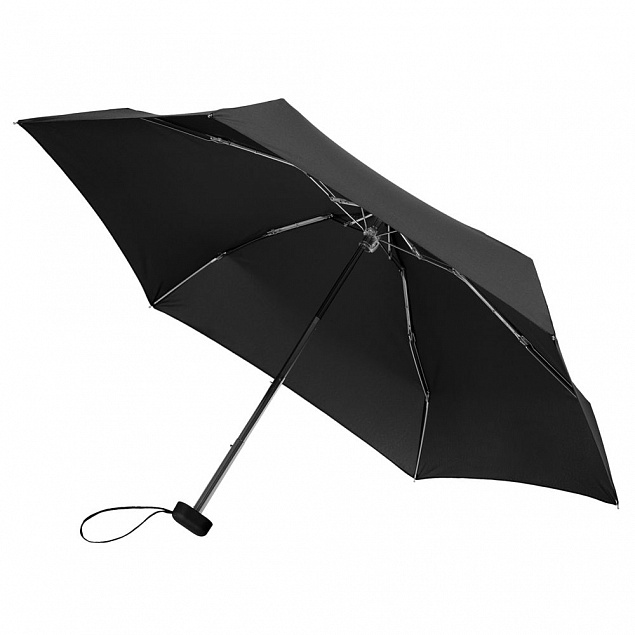 Зонт складной Five, черный с логотипом в Балашихе заказать по выгодной цене в кибермаркете AvroraStore